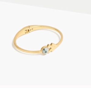 Madewell Hinged Bangle with Jasper Stone